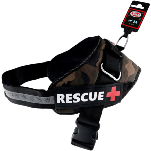 Шлей посилений Pet Nova Rescue+ M 55-65 см Камуфляжний (HA-RESCUE-CAMUFLAGE-M) (5903031442342) краща модель в Луцьку