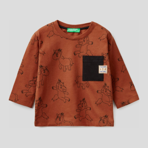 Футболка с длинными рукавами United Colors of Benetton 3VACC15G1.P-72H XX 100 см (8033379398630) в Луцке