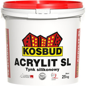 Штукатурка силіконова, KOSBUD ACRYLIT-SL, баранчик, база, цебро 25 кг ТОП в Луцьку