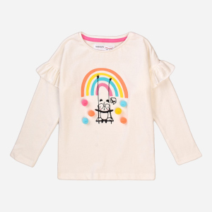 Жіночий лонгслів Minoti Pom 4 33855KID 92-98 см Білий (5059030560362) ТОП в Луцьку