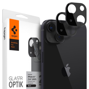 Скло на камеру Spigen Glastr Optik 2-pack Camera Lens Protector для iPhone 13 / 13 Mini Black краща модель в Луцьку