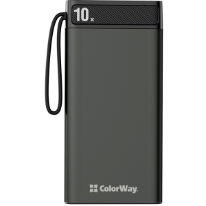 УМБ ColorWay 10000 mAh Metal case Black (CW-PB100LPI1BK-D) ТОП в Луцке