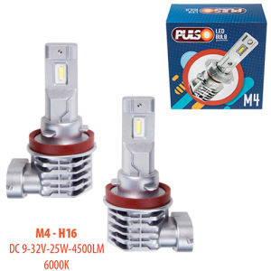 Автолампи Pulso M4-H16/LED-chips CREE/9-32v/2x25w/4500Lm/6000K (M4-H16) в Луцьку