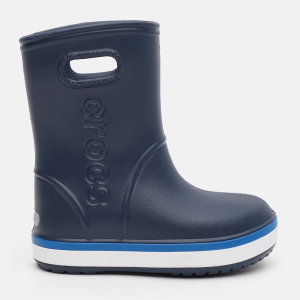 Гумові чоботи Crocs Kids Crocband Rain Boot K 205827-4KB-C10 27-28 Темно-сині (191448389694) краща модель в Луцьку