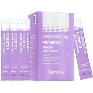 хорошая модель Набор кремов для лица FarmStay Derma Cube Probiotics Therapy Night Cream с пробиотиками 4 мл х 20 шт (8809035149751)