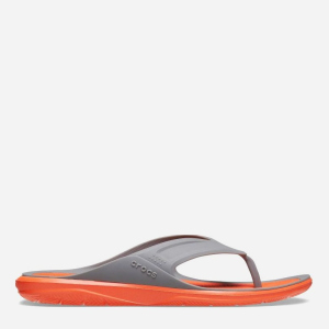 В'єтнамки Crocs Swiftwater Wave Flip Sgy 206242-0EK 39-40 (M7) 24.6 см Сірі з помаранчевим (191448454354) краща модель в Луцьку