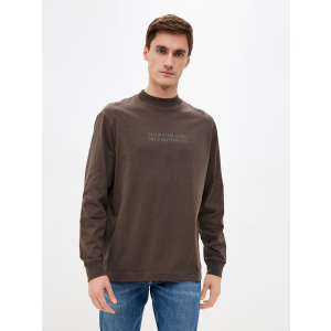 Жіночий лонгслів Calvin Klein Jeans Sustainable Logo Ls Tee J30J318732-LBL M Black Olive краща модель в Луцьку