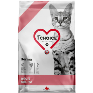 Сухий дієтичний корм 1st Choice Adult Derma для котів 1.8 кг (65672100168) краща модель в Луцьку