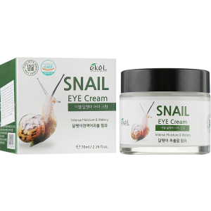 Крем для шкіри навколо очей Ekel Snail Eye Cream Зволожуючий з муцином равлики 70 мл (8809540511586) краща модель в Луцьку