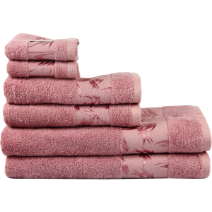 Махровое полотенце Maisonette Bamboo 76х152 Темно-розовый (8699965120889)