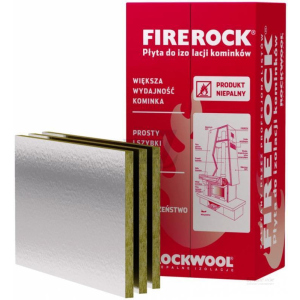 Вата Rockwool Firerock для камінів та печей 1000x600x30 6м2, 10 листів + ​​Термостійкий скотч 350С (25м пог)