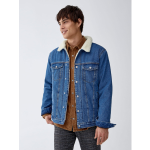 Джинсовая куртка Pull & Bear 9711/504/427 M Синяя джинс (09711504427033) ТОП в Луцке