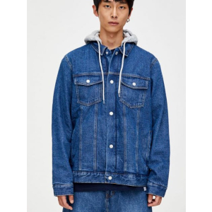 Джинсовая куртка Pull & Bear 9716/500/400 L Синяя джинс (09716500400042) ТОП в Луцке