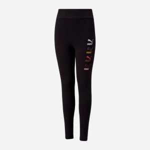 Спортивные леггинсы детские Puma Classics Graphics Leggings 58929101 116 см Black (4063699366389) лучшая модель в Луцке