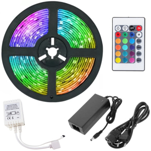 Світлодіодна стрічка UFT RGB LED LS02 5м з пультом ДУ блоком живлення та контролером в Луцьку