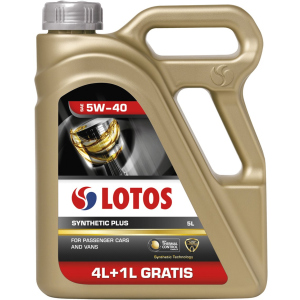 Моторна олія Lotos Synthetic Plus A3/B4 SN/CF 5W-40 4+1 л (WF-K402Y00-0H0) в Луцьку