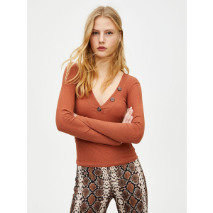 Пуловер Pull & Bear XAZ221111MYAF L Коричневый (DD8000004806266) ТОП в Луцке