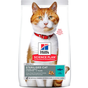 Сухий корм для стерилізованих кішок Hill's Science Plan Sterilised Cat Young Adult з тунцем - 1.5 кг (604126) (52742935201) рейтинг