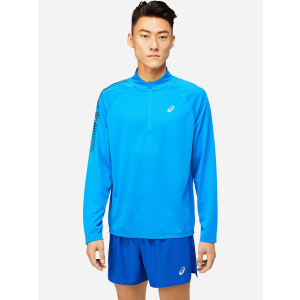 Спортивная кофта ASICS Icon LS 1/2 Zip 2011B053-404 S Синяя (4550329842899) ТОП в Луцке