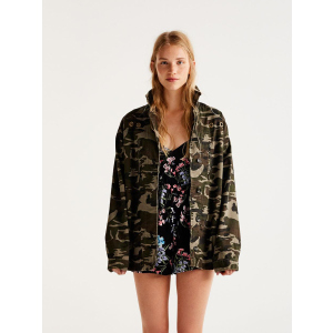 Джинсова куртка Pull &amp; Bear XAZ134035DLCH L Хакі (DD8000002747110) ТОП в Луцьку