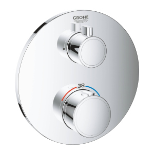 Внешняя часть смесителя без скрытой части GROHE GROHTHERM хром латунь 158мм 24075000 лучшая модель в Луцке