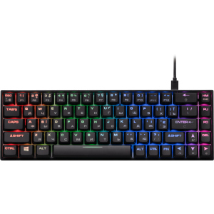 Клавіатура провідна 2E Gaming KG370 RGB 68key Gateron Blue USB Black (2E-KG370UBK-BL) ТОП в Луцьку