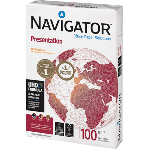 Папір офісний Navigator Presentation A4 100 г/м2 клас A 500 листів Білий (5602024530232) краща модель в Луцьку