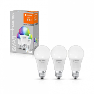 Набір світлодіодних ламп 3шт LEDVANCE SMART+ Classic A 60 E27 MULTICOLOR 9W (806Lm) 2700-6500K WiFi дім-их ТОП в Луцьку