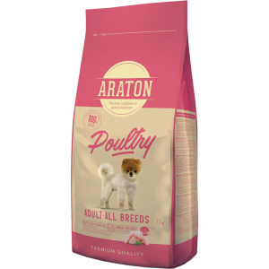 Сухой корм ARATON Poultry Adult All Breeds для взрослых собак 15 кг (ART45636) (4771317456366) ТОП в Луцке