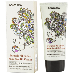 Багатофункціональний ББ-крем Farmstay Formula All-In-One Snail Sun BB Cream SPF50+ PA+++ з екстрактом равлика 50 г (8809297384303) ТОП в Луцьку