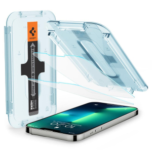 Захисне скло Spigen Glas.tR EZ FIT 2-Pack для iPhone 13/13 Pro Clear надійний