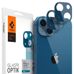 Скло на камеру Spigen Glastr Optik 2-pack Camera Lens Protector для iPhone 13 / 13 Mini Blue