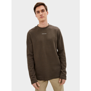 Жіночий лонгслів Calvin Klein Jeans Micro Branding Rib Ls Tee J30J318646-LBL L Black Olive (8719854512219) краща модель в Луцьку