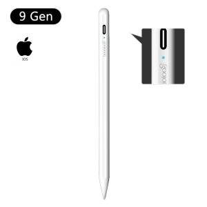 Стілус для планшета Apple iPad 2018-2021 Goojodoq 9 Gen Magnetic Type-C 1.2mm White ТОП в Луцьку