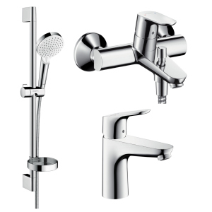 Набір змішувачів HANSGROHE Focus 1092019 (31607000+31940000+26553400) ТОП в Луцьку