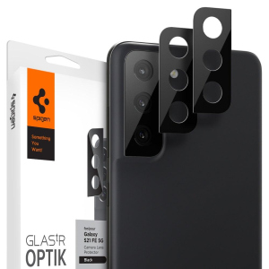 Защитное стекло на камеру Spigen GlastR Optik Camera Lens 2-Pack для Samsung Galaxy S21 FE Black лучшая модель в Луцке