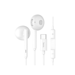 Наушники Hoco L10 Acoustic Type-C wired earphones with mic White ТОП в Луцке