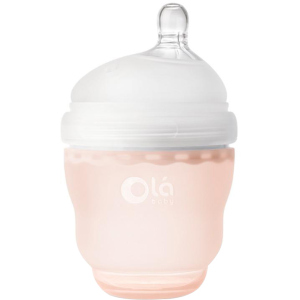 Дитяча силіконова антиколікова пляшечка Olababy GentleBottle Coral Помаранчевий 120 мл (80430) краща модель в Луцьку