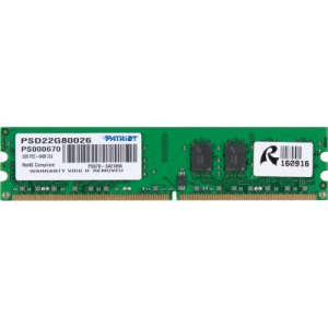 Модуль памяти для компьютера DDR2 2GB 800 MHz Patriot (PSD22G80026) в Луцке