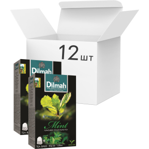 Упаковка чая черного пакетированного Dilmah Мята 12 шт по 20 пакетиков (19312631142171) в Луцке