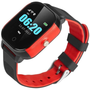 Дитячий телефон-годинник з GPS трекером GOGPS ME К23 Black-Red (K23BKRD)