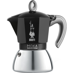 Гейзерна кавоварка Bialetti New Moka Induction на 6 чашки Чорна (0006936) краща модель в Луцьку