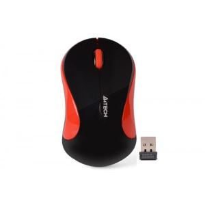 хороша модель Миша бездротова A4Tech G3-270N Black/Red USB V-Track