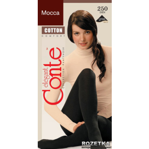 Колготки Conte з бавовни Cotton 250 Den 2 р. Mocca -4811473069038 в Луцьку