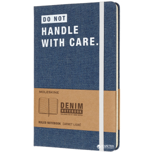 Нотатник Moleskine Denim 13 х 21 см 240 сторінок у лінійку Handle With Care (8058341710746) ТОП в Луцьку