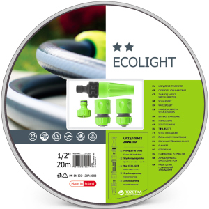 Набір поливальний Cellfast Ecolight 20 м 1/2" + комплект з'єднувачів (10-190) краща модель в Луцьку