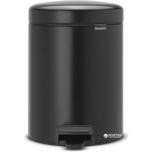 Ведро для мусора Brabantia Pedal Bin 5 л Matt Black (112928) ТОП в Луцке