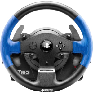 Дротове кермо Thrustmaster T150 Force Feedback Official Sony licensed PC/PS4 Black (4160628) краща модель в Луцьку