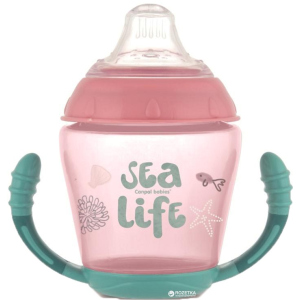 Кухоль Canpol babies непроливайка з м'яким силіконовим носиком Sea Life рожева 230 мл (56/501_pin) краща модель в Луцьку