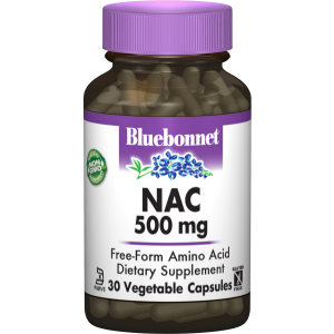 Амінокислота Bluebonnet Nutrition NAC (N-Ацетил-L-Цистеїн) 500 мг 30 гелевих капсул (743715000629) ТОП в Луцьку